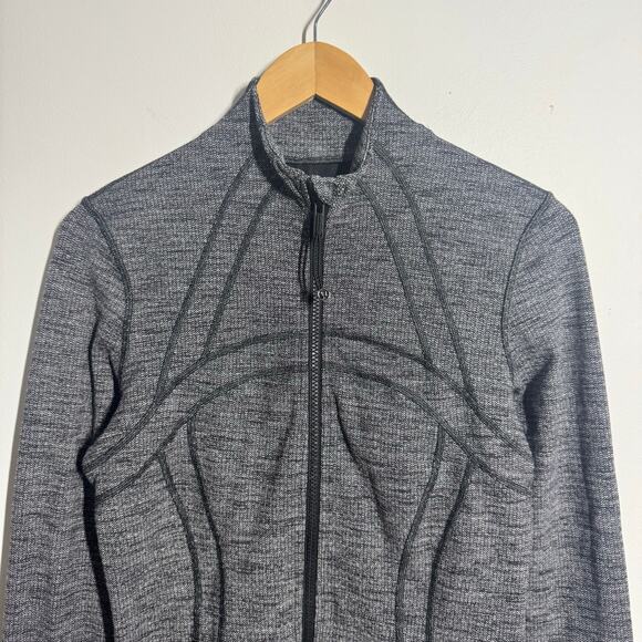 Lululemon Define Jacket Luon Jacket Women 8 Heathered Gray Yoga Pilates Active - Picture 4 of 9